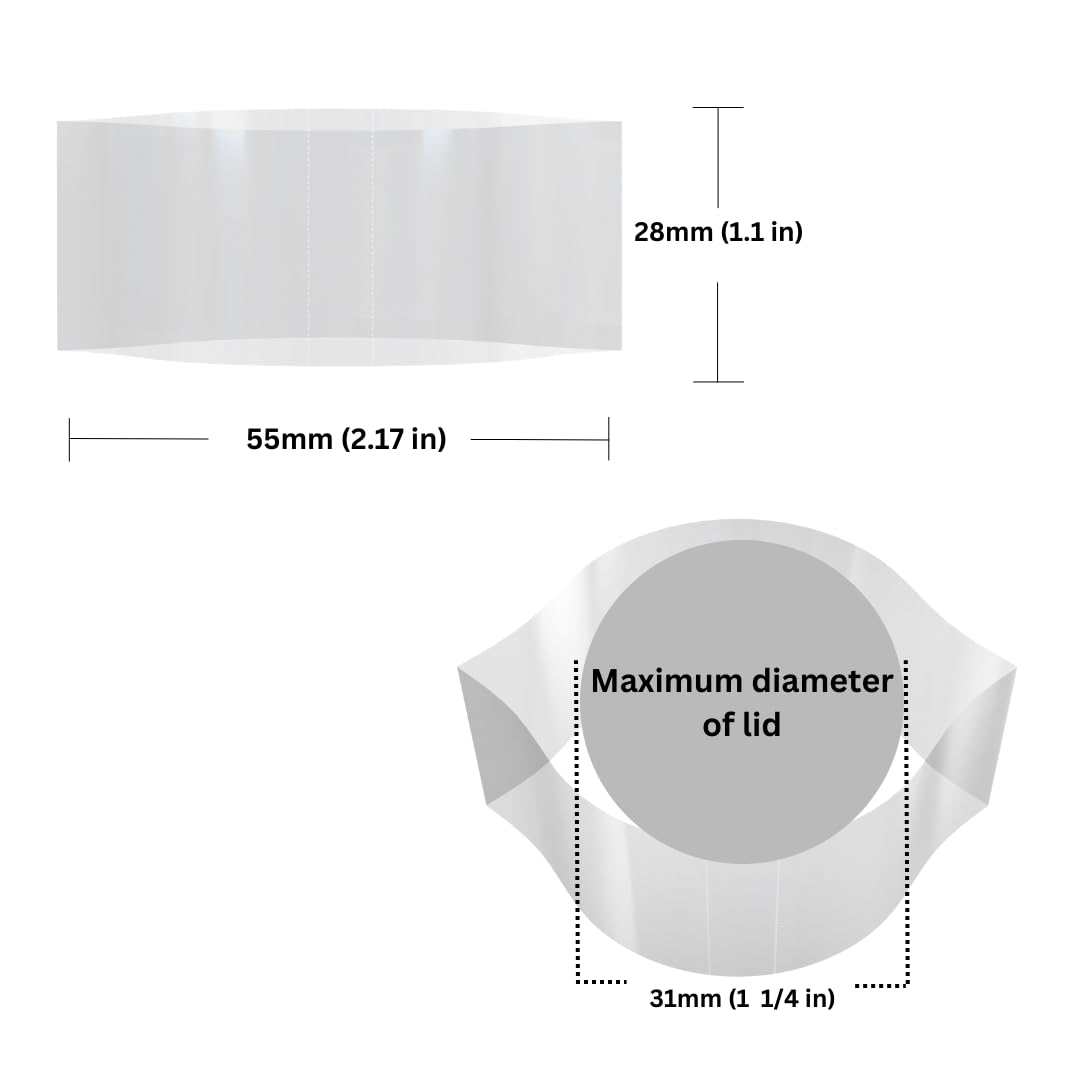 Supplement and Supply 55 x 28 mm Black Perforated Shrink Band for Large Boston Rounds, Cylinder Bottles, Carafe Bottles and More. [Compatible Diameter: 1 1/4”] - Bundle of 1,000
