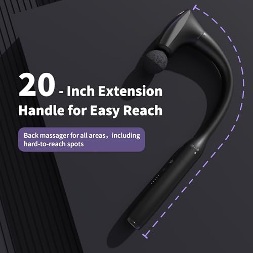 CAREKING 2-in-1 Detachable Muscle Massage Gun Deep Tissue with 20'' Extension Handle, Back and Neck Massager for Pain Reli...