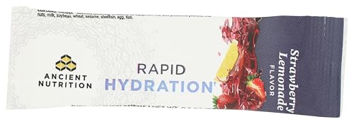 Ancient Nutrition Strawberry Lemonade Hydration Powder Single, 0.22 Oz
