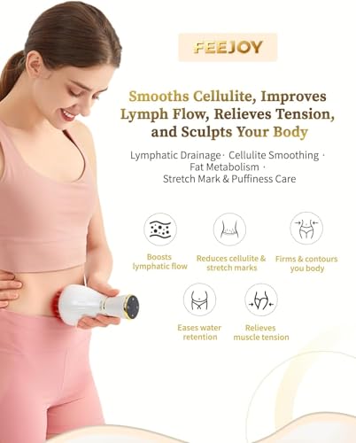 FEEJOY Lymphatic Drainage Massager, Body Sculpting Machine, Cellulite Massage Tool, Fascia Blaster, Helps Reduce Stretch M...