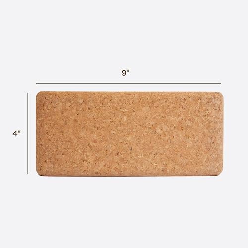 ANANDAY Cork Yoga Block - Non-Slip, Stable, Eco-Friendly & Supportive for Balance, Alignment, Flexibility & Strength - No...