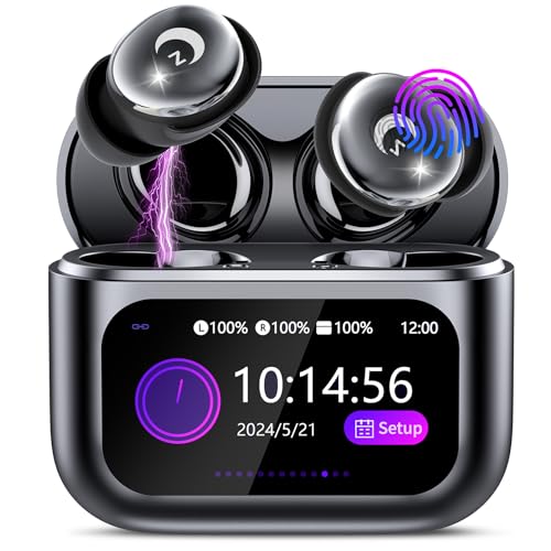 VEKJ Sleep Earbuds, Bluetooth 5.4 in Ear Smart Touch Screen Earbuds, 48H Mini Sleep Headphones Small Design for Side Sleep...