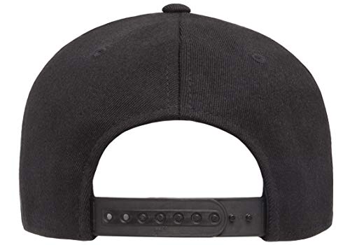 Flexfit Men's 110 Classic Snapback Baseball Cap, Black, One Size