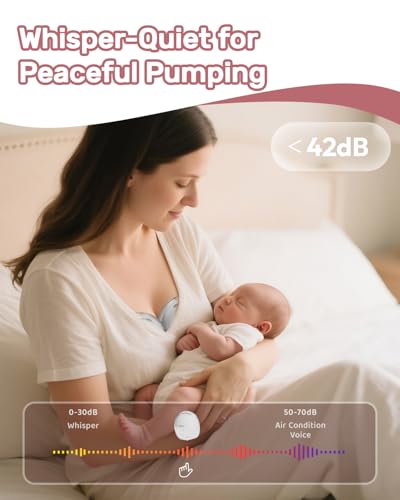 NCVI Wearable Hands Free Breast Pump, 4 Modes & 9 Levels with Multitronic Suction, Ultra-Quiet <42dB, Long Battery Life (1...