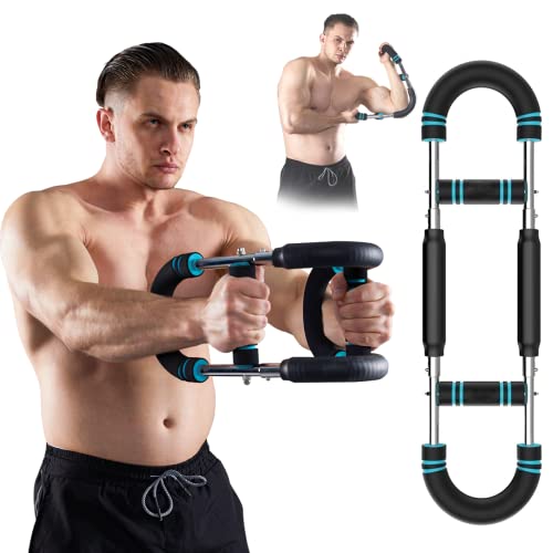 HOTWAVE Twister Arm Exerciser,Adjustable Spring Workout Bar, Forearm Triceps Chest Enhanced Exercise Strengthener,Portable...