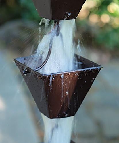 Nutshell Stores Medium Square Cups Rain Chain - Bronze - 12 Feet