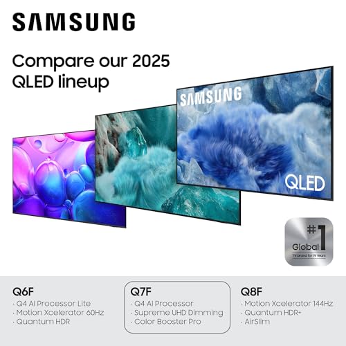 Samsung 55-Inch Class QLED Q7F Series Samsung Vision AI Smart TV (2025 Model, 55Q7F) Quantum HDR, Object Tracking Sound Li...