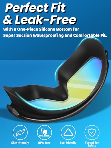 sliwo Swim Goggles 2 Pack, Wide View Anti Fog&UV Comfort Fabric Strap No Leaking Swimming Goggles for Adult Men Women Youth