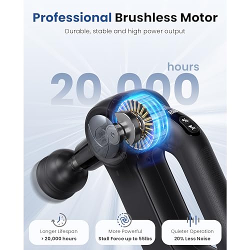 BOB AND BRAD D5 Pro Massage Gun with 13mm Amplitude, FSA-HSA Eligible, Professional Deep Tissue Percussion Massage Gun, Er...