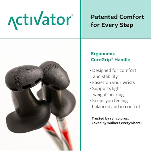 Urban Poling ACTIVATOR® Walking Poles for Balance and Rehabilitation – 1 Pair – Ergonomic CoreGrip™ Handles – Adjustable, ...