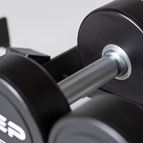 REP Fitness Urethane Coated Round Dumbbells, 5 to 100 lbs, Singles or Pairs, With or Without Rack, Steel Core, Rubber Enca...
