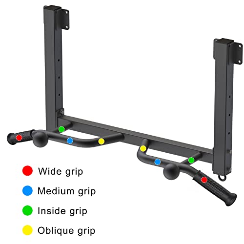 Kipika 32" Ceiling Mounted Pull Up Bar - Heavy Duty, Highly Adjustable, Multifunctional Chin Up Bar - Home Gym System with...