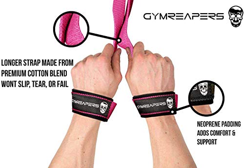 Gymreapers Lifting Wrist Straps for Weightlifting, Bodybuilding, Powerlifting, Strength Training, & Deadlifts - Padded Neo...