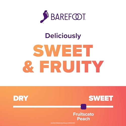 Barefoot Wine & Bubbly Cellars Peach Moscato, Dessert Wine, 750 mL Bottle