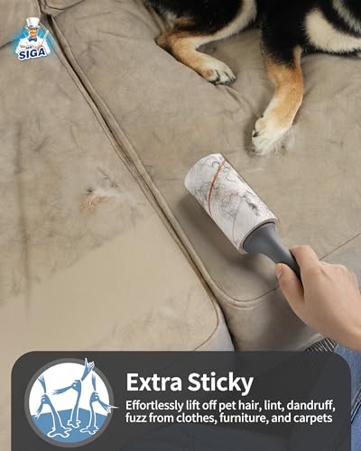 MR.SIGA Lint Rollers for Pet Hair Extra Sticky, 720 Sheets, Lint Remover for Clothing, Furniture, Pet Hair Remover with Ea...