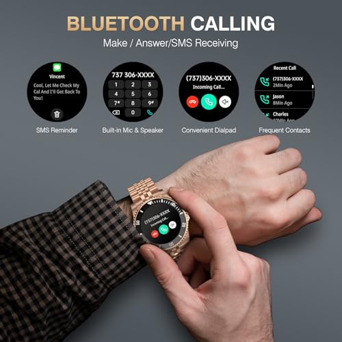 2025 DA GPT Smart Watch for Men,1.19-inch AMOLED Display, 24/7 Heart Rate, Blood Oxygen, Blood Pressure, Sleep Monitor, 10...