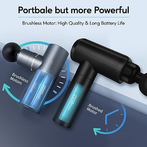 arboleaf Massage Gun Deep Tissue, Full-Metal Electric Portable Hand Held Massager Gun for Back, Body Sore Muscles, Pain Re...