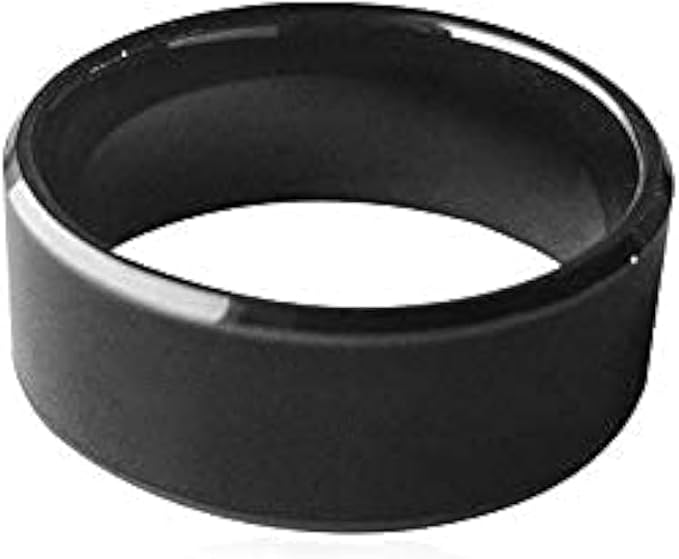 hecere Waterproof Ceramic NFC Ring, NFC Forum Type 2 215 496 Bytes Chip Universal for Mobile Phone, All-Round Sensing Tech...