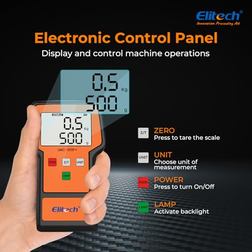 Elitech Refrigerant Scale 110 Lbs – High Precision HVAC Freon Scale with LB+OZ Dual-Unit Display, Electronic Charging Weig...
