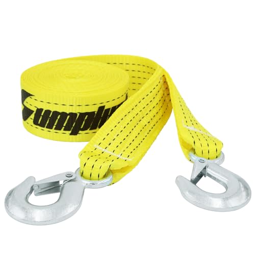 Sumpluct ATV Tow Strap with Hooks 20 ft,15000 lbs Towing Straps Heavy Duty with Hook 2 inch x 20 Foot Ropes for Trucks Veh...
