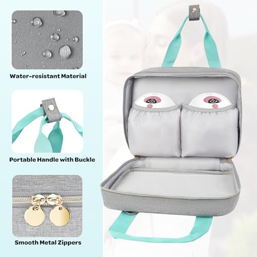Wearable Breast Pump Bag with Cooler Compartment Compatible with Momcozy M5/S12 Pro, Elvie & Medela Pump in Style, Carryin...