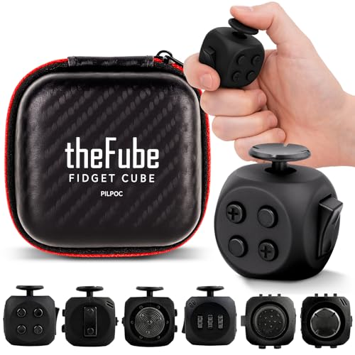PILPOC theFube Fidget Cube, 6-Sided Stress Relief Infinity Cube for Adults & Kids, Boosts Concentration, Mindfulness Aid, ...