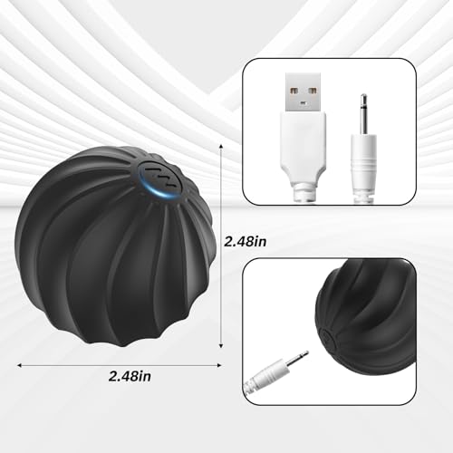 VEATYNICE Cordless Electric Massage Ball – USB Rechargeable Portable Massager, Skin-Soft Silicone for Foot, Back, Neck, Sh...