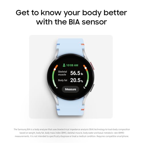 Samsung Galaxy Watch FE 40mm Bluetooth AI Smartwatch w/Fitness Tracking, BIA Sensor, Personalized HR Zones, Heart Rate Tra...