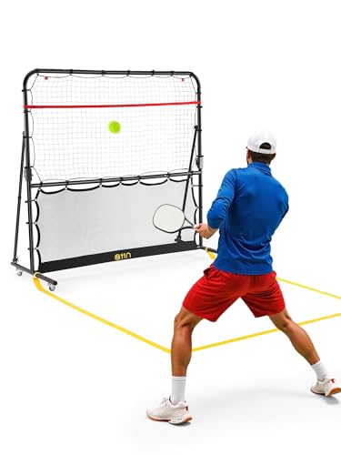 A11N SPORTS Pickleball Rebounder with Adjustable Angles & 360° Wheels – Practice Rebounder for Forehand, Backhand, Dinks, ...