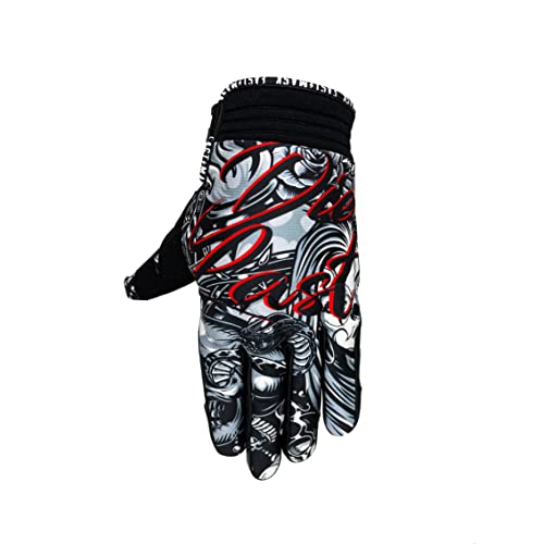 Live Fast Die Last Cholo Motorcycle Gloves - Best Mountain Leather Dirt Bike Moto Riding Motorcycle/Motocross Gloves for M...