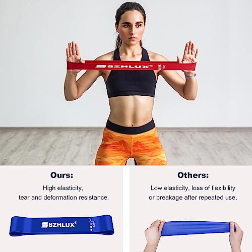 SZHLUX Resistance Bands Set with Instruction Guide and Carry Bag, Versatile for Body Sculpting, Strength Training, and Reh...
