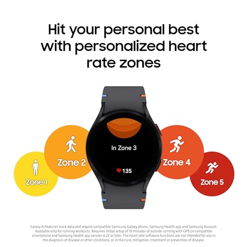 SAMSUNG Galaxy Watch FE 40mm GPS, AI Smartwatch w/Fitness Tracking, BIA Sensor, Personalized HR Zones, Heart Rate Tracker,...