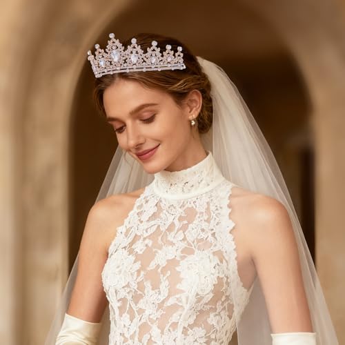 Princess Tiara and Crown for Women Wedding Tiaras for Bridal girls Tiaras and Crystal Crowns Rhinestone Headband Metal Hai...
