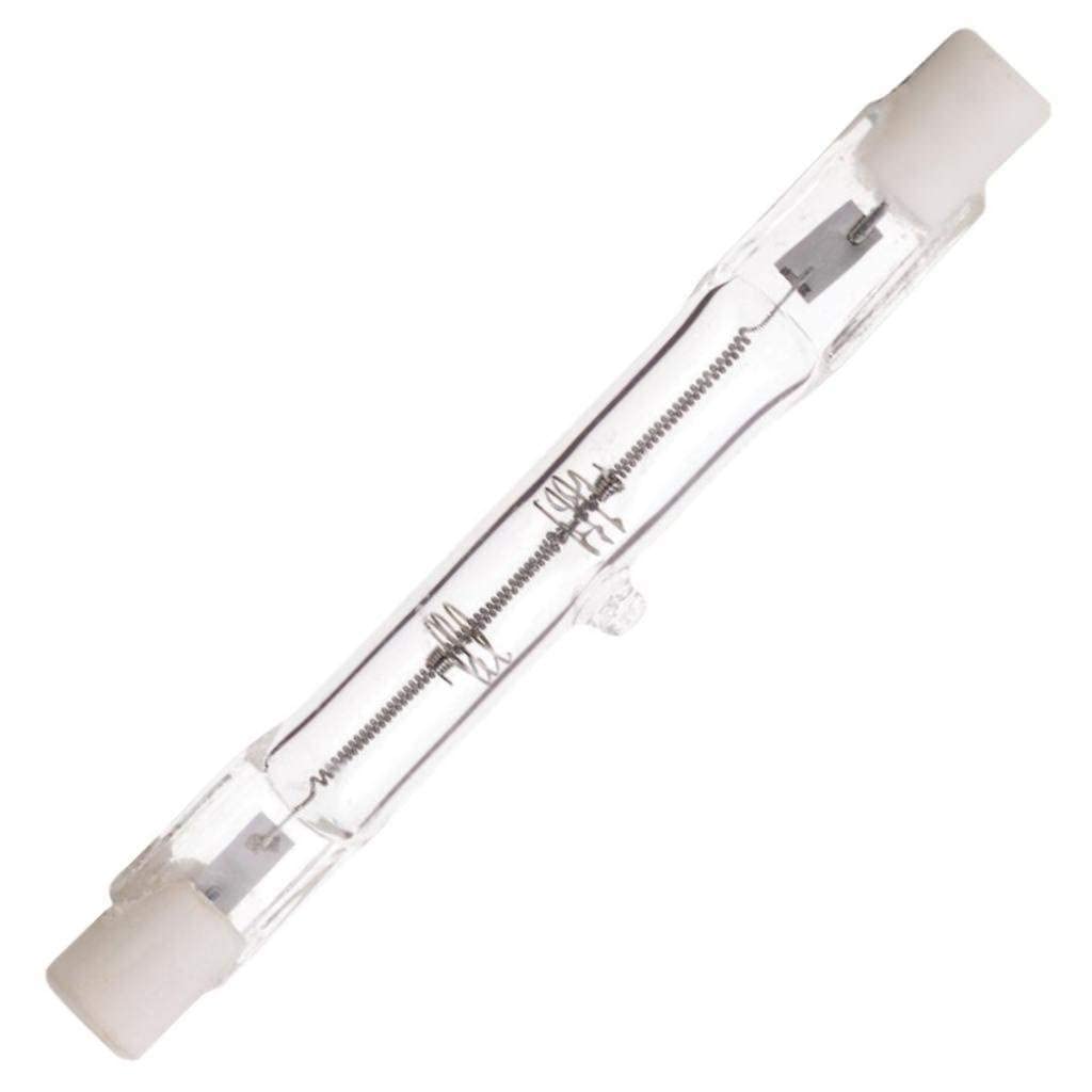 Satco 100W Halogen T3 Light Bulb, 1650 Lumens, Dimmable, R7S Base, Clear, Model S3146, 78Mm, 1