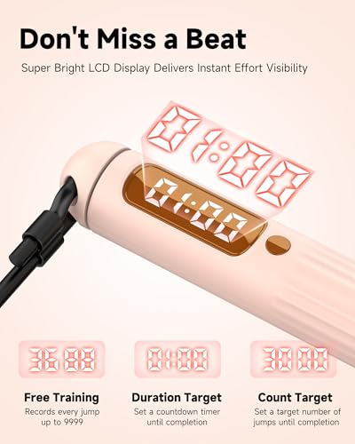 KINTHEA 2 in 1 Smart Jump Rope, APP Control & Data Record, Cordless Jumping Rope with Counter for Women, Men, All Age, Adj...