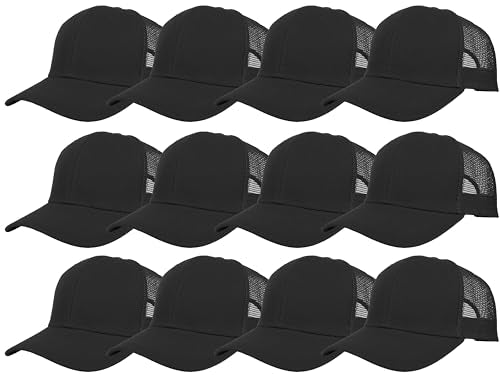 Gelante Mesh Trucker Hat Baseball Cap Structured Front Panel Wholesale LOT 12 Pack