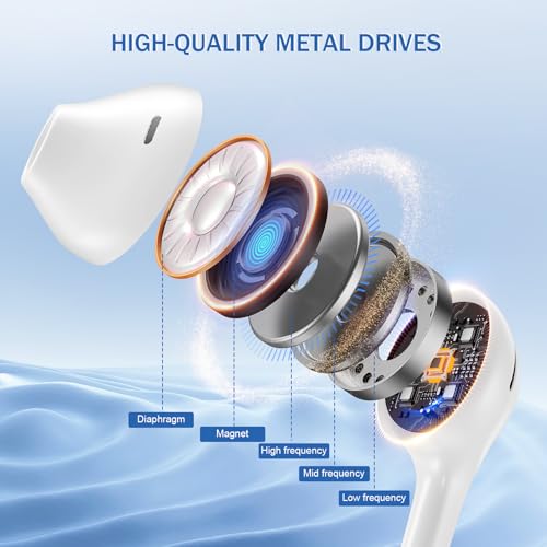Jogteg Earbuds Headphones with Microphone Pack of 5, Noise Isolating Wired Earbuds, Earphones with Powerful Heavy Bass Ste...