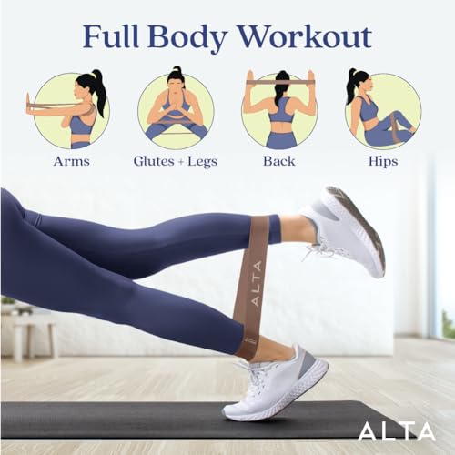 ALTA Mini Loop Bands for Exercise - Premium Durable Latex - Small Resistance Bands for Women, Booty Bands for Working Out,...