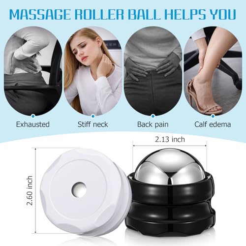 Anglechic 2 Pack Massage Ice Ball Massage Cryo Balls for Muscle Soreness Relief Handheld Therapy and Relax Tool for Planta...