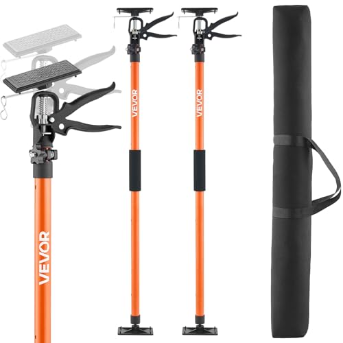 VEVOR Cabinet Jack Support Pole, 2-Pack, 45.7-114.2 Inch Steel Telescopic Quick Support Rod, Adjustable 3rd Hand System up...