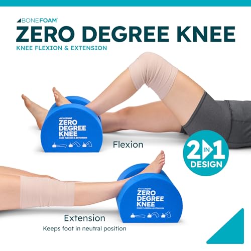 BoneFoam Zero Degree Knee | Rehab After Knee Replacement, MCL, ACL Surgeries | Helps Improve Extension, Mobility & Flexibi...