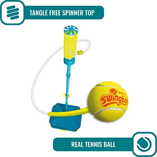 PRO Swingball – All Surface Portable Tether Tennis Set – Ages 6+ Blue/Yellow, One Size
