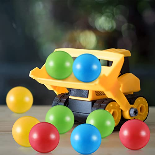 Civaner 12 Pieces Multi Colored Plastic Replacement Balls Small Bulldozer Popper Toy Balls 1.75 Inch Soft Crush Proof Air ...