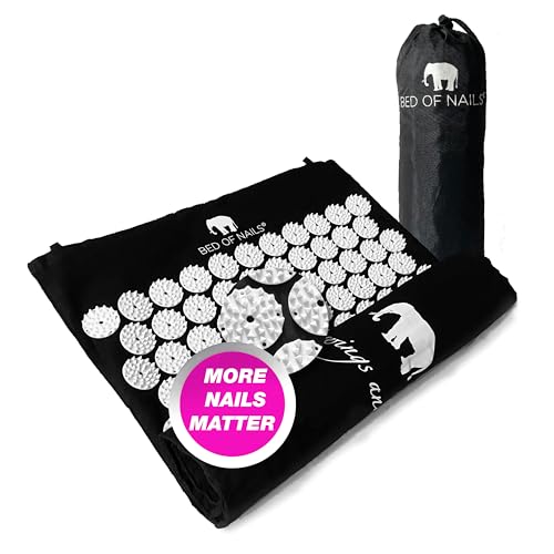 Bed of Nails The Original Premium Acupressure Mat, 8,820 Acupuncture Pressure Points for Back Pain Relief, Increased Energ...