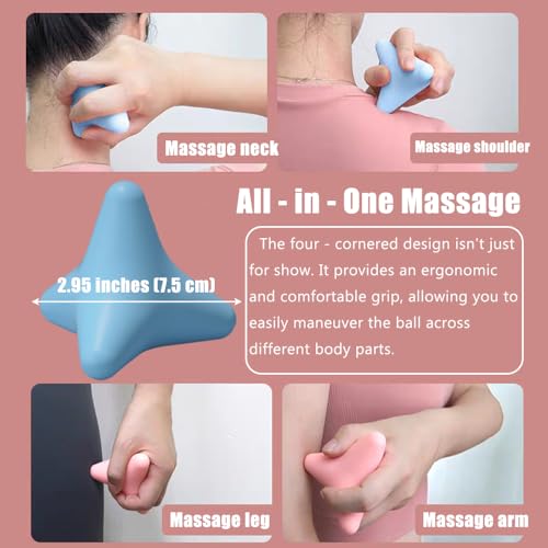 OULIGET Trigger Point Massage Ball,Manual Deep Tissue Fascial Ball,Acupoint Massage Exercise Therapy Tool for Fitness Neck...