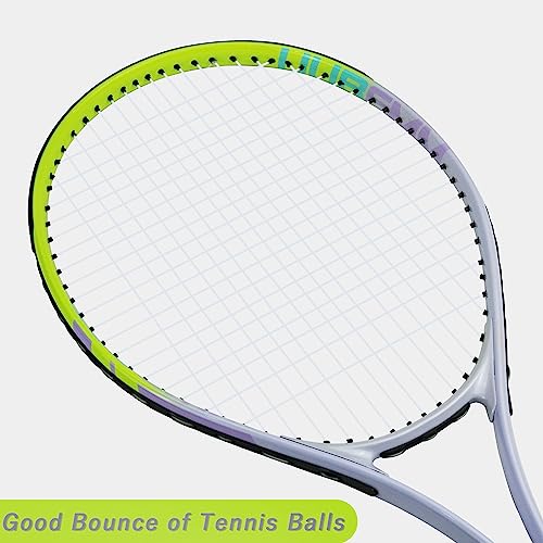 Tennis Racket Pre-Strung Lightweight 27 Inch Racquet Recreational Adult Rackets for Men Women Students Training Tennis Sta...