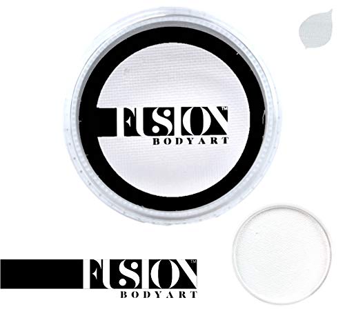 Fusion Body Art Pro Face Paint | Prime Paraffin White (32gm), Professional Quality Water Activated Face and Body Paint Supplies