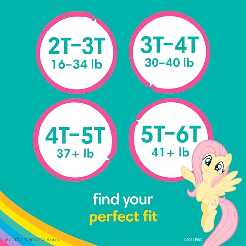 Pampers Easy Ups Pull On Training Underwear Girls, 4T-5T, 2 Month Supply (2 x 104 Count) with Sensitive Water Based Baby W...
