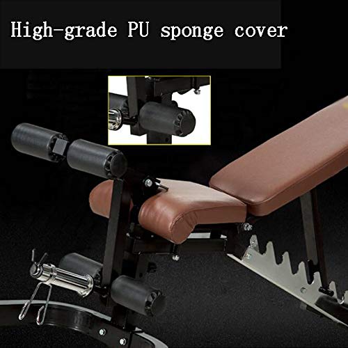 SLGGPJBU Small Dumbbell Adjustable Weight Bench, Professional Exercise Sit Ups Supine Board Multi Function Household Comme...