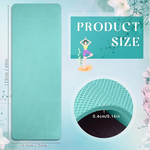 Timgle 24 Pack 68" x 24" Yoga Mat Bulk, 4mm Thick Extra Long Sports Mat Anti Slip Tear Resistant Yoga Exercise Set for Fit...